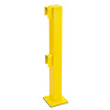 BLACK BULL magazijn railing XL-Line - 1000 mm - begin/eindpaal - thermisch verzinkt en gepoedercoat - geel