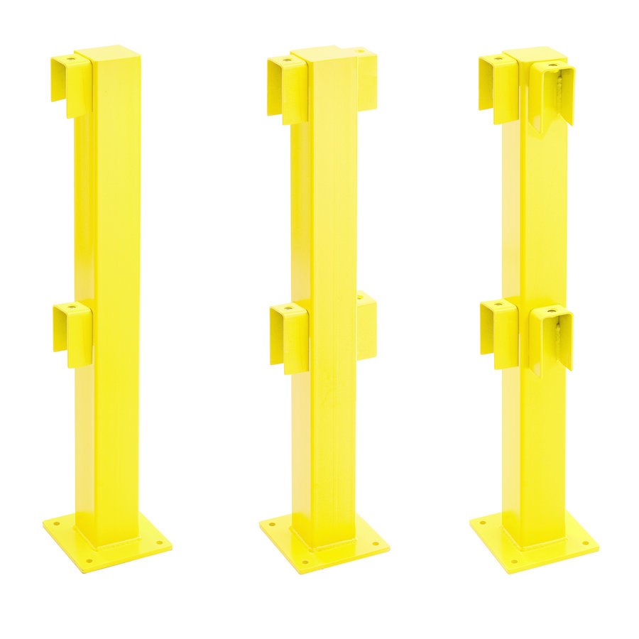 magazijn railing XL-Line - 1000 mm - begin/eindpaal - thermisch verzinkt en gepoedercoat - geel-5
