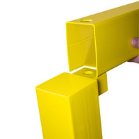 thumb-magazijn railing XL-Line - 500 mm - begin/eindpaal - thermisch verzinkt en gepoedercoat - geel-3