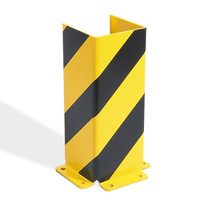 thumb-Protecteur de colonne - profil U 400 x 160 x 160 mm - 5 mm - noir/jaune-1