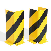 thumb-Protecteur de colonne - profil U 400 x 160 x 160 mm - 5 mm - noir/jaune-2