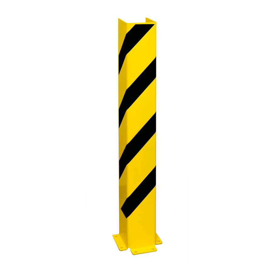 protecteur de colonne - profil U 1200 x 160 x 160 mm - noir/jaune-1