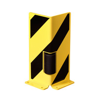 thumb-protecteur d'angle avec rouleau de guidage - 400 x 160 mm - noir/jaune-2