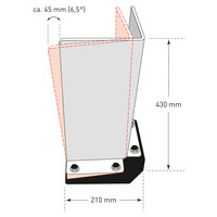 thumb-hoekbeschermer SWING - 830 x 160 mm - zwart/geel gecoat-2