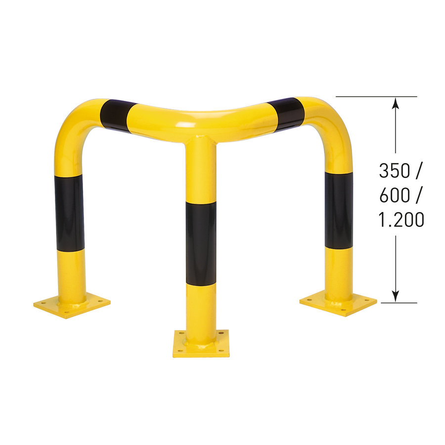 arceau de protection d'angle - 1200 x 600 x 600 - thermolaqué - jaune/noir-4