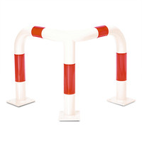 thumb-arceau de protection d'angle - 600 x 600 x 600 - thermolaqué - blanc/rouge-1