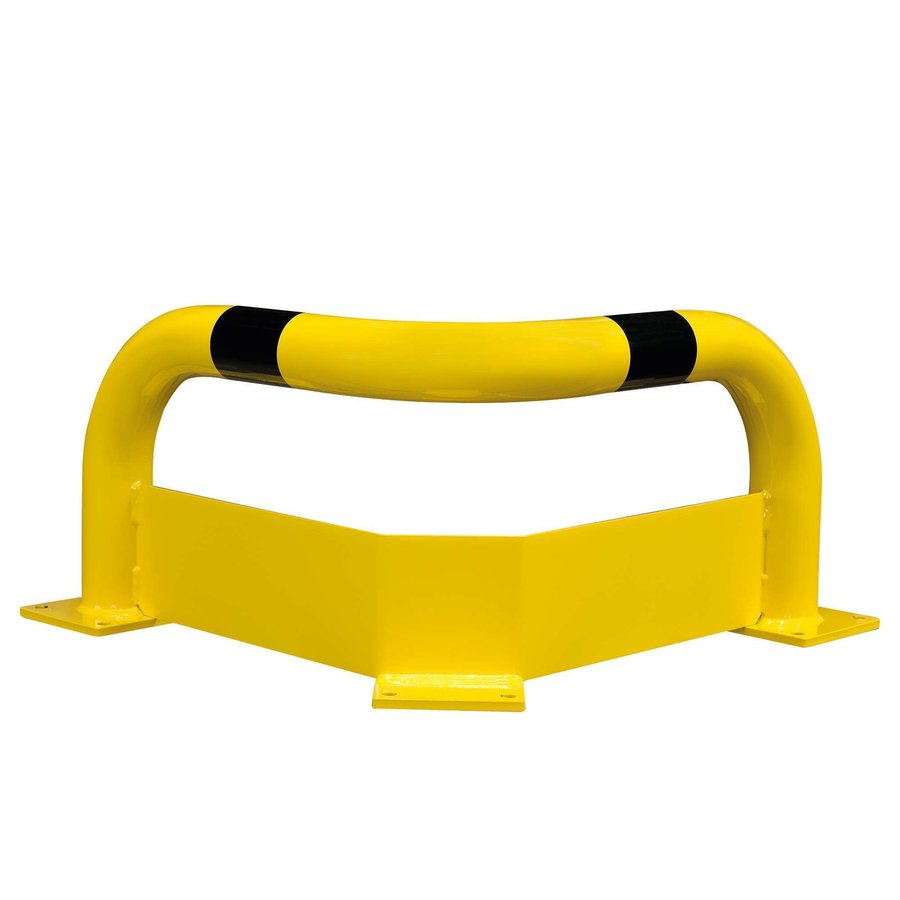 arceau de protection d'angle anti-encastrement - 350 x 600 x 600 - thermolaqué - jaune/noir-1