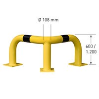 thumb-hoekbeschermbeugel XL - 1200 x 900 x 900 - gepoedercoat - geel/zwart-4