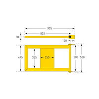 thumb-portillon manuel pour rambarde S-Line - thermolaqué - jaune-3