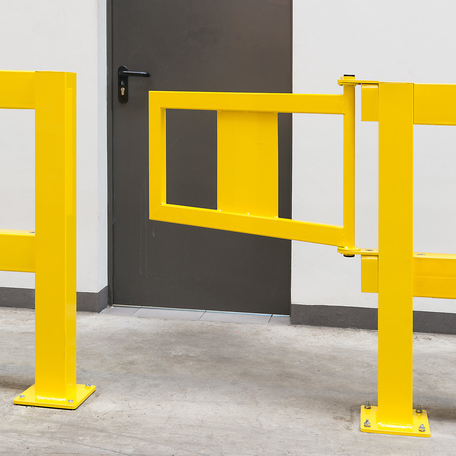 manuele deur voor XL-Line magazijn railing - gepoedercoat - geel-2