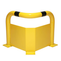 thumb-hoekbeschermbeugel met onderrijbeveiliging - 600 x 600 x 600 - gepoedercoat - geel/zwart-1
