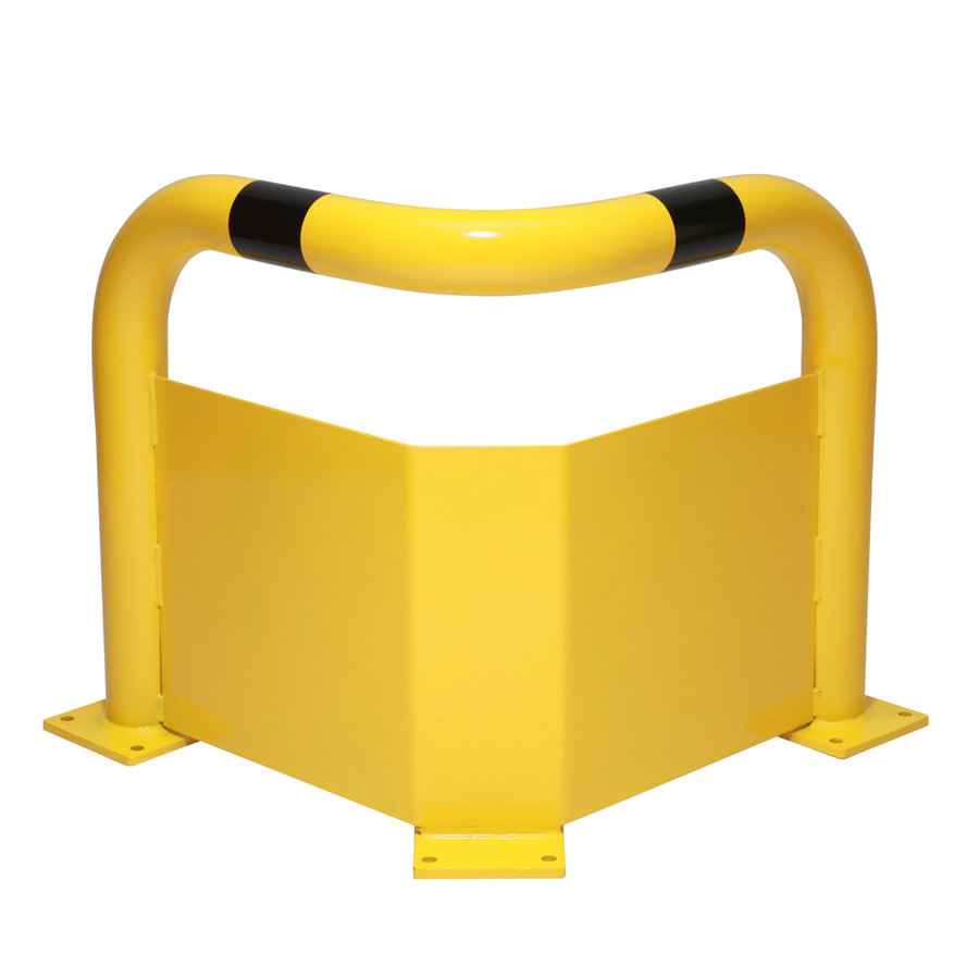 arceau de protection d'angle anti-encastrement - 600 x 600 x 600 - thermolaqué - jaune/noir-1
