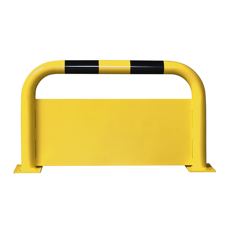 beschermbeugel met onderrijbeveiliging - 600 x 1000 - gepoedercoat - geel/zwart-1