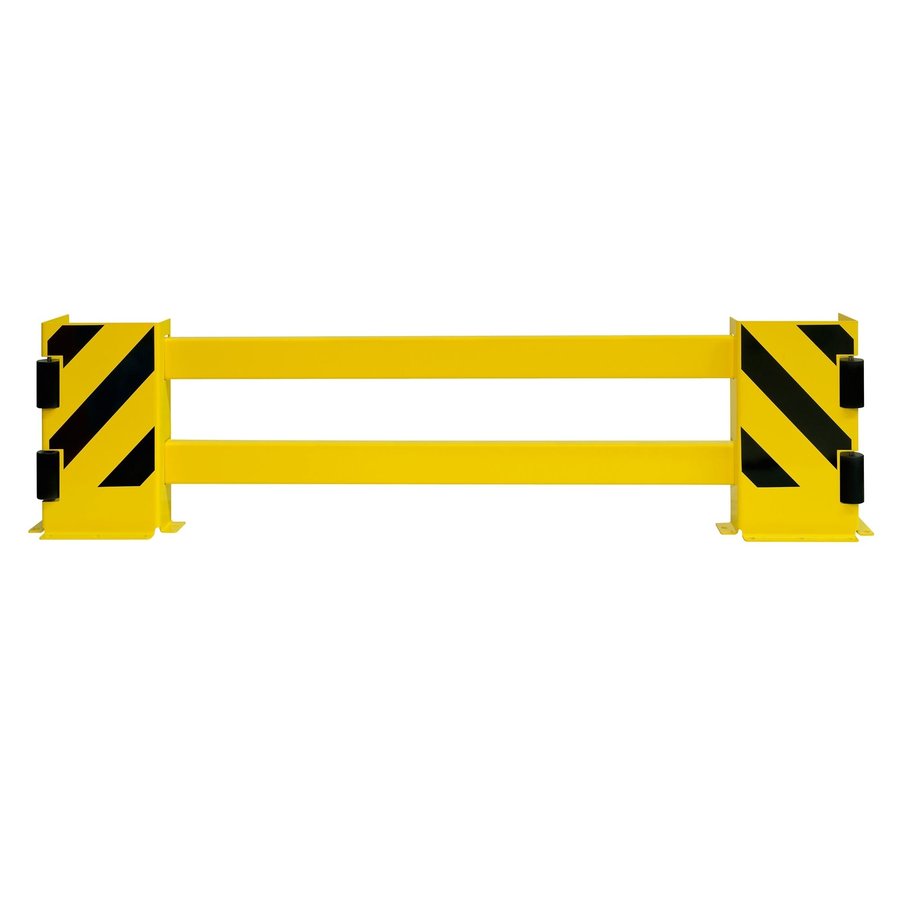 protecteur de rayonnage et angles avec rouleaux de guidage (B) - 1700/2100 x 500 x 190 mm - noir/jaune-1