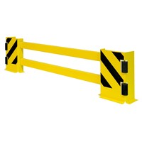 thumb-protecteur de rayonnage et angles avec rouleaux de guidage (B) - 2300/2700 x 500 x 190 mm - noir/jaune-1