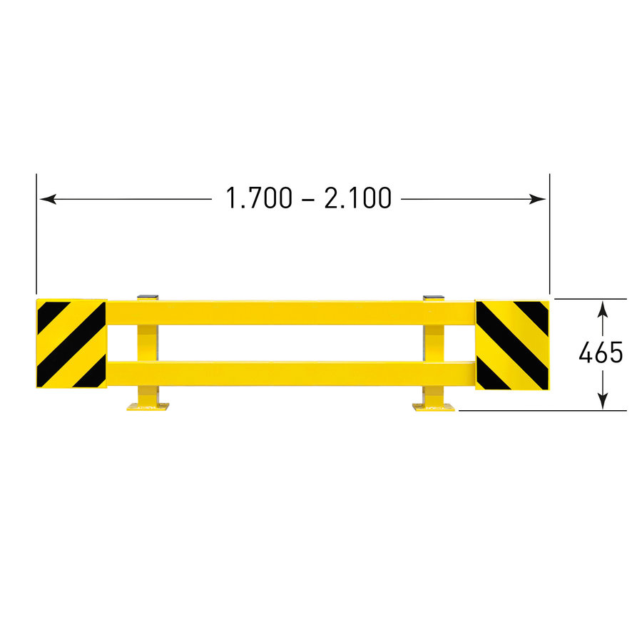 protection de rayonnage (A) - 1700/2100 x 465 x 160 mm - noir/jaune-3
