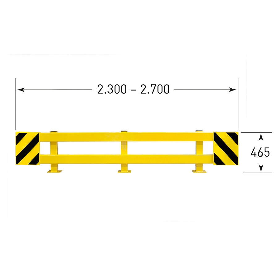 protection de rayonnage (A) - 2300/2700 x 465 x 160 mm - noir/jaune-3