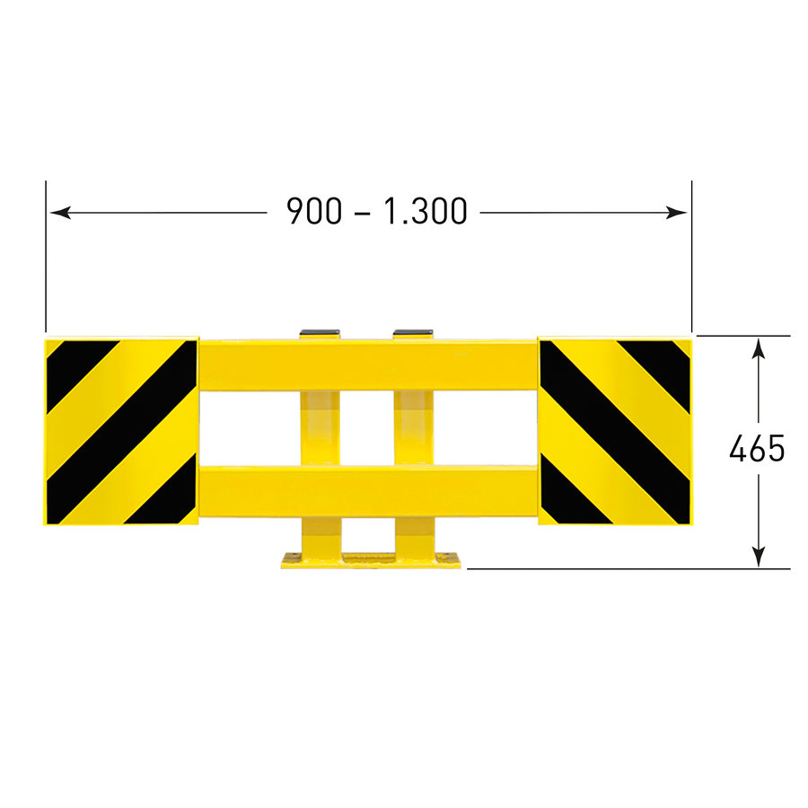 protection de rayonnage (A) - 900/1300 x 465 x 160 mm - noir/jaune-3