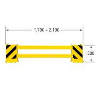 thumb-protecteur de rayonnage et angles (B) - 1700/2100 x 500 x 190 mm - noir/jaune-6