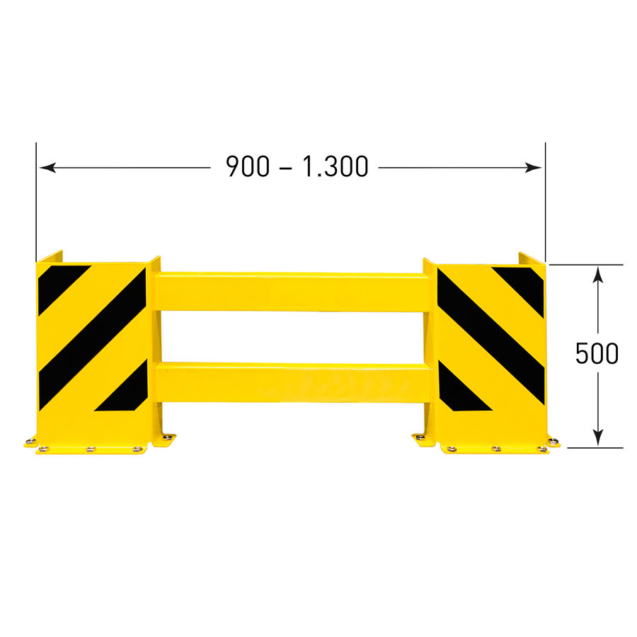 protecteur de rayonnage et angles (B) - 900/1300 x 500 x 190 mm - noir/jaune-5