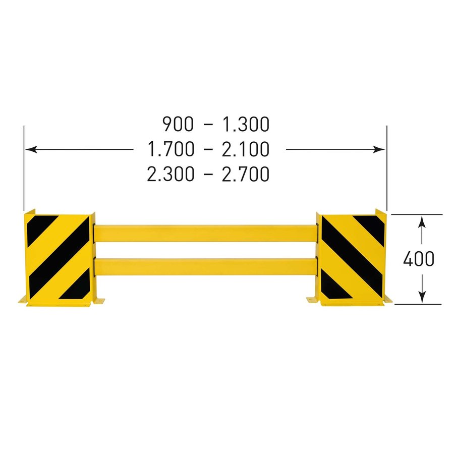 protecteur de rayonnage et angles (C) - 900/1300 x 500 x 190 mm - noir/jaune-3