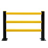 BLACK BULL barrière de protection HYBRID - fixe - 1000 x 1100 mm - noir/jaune