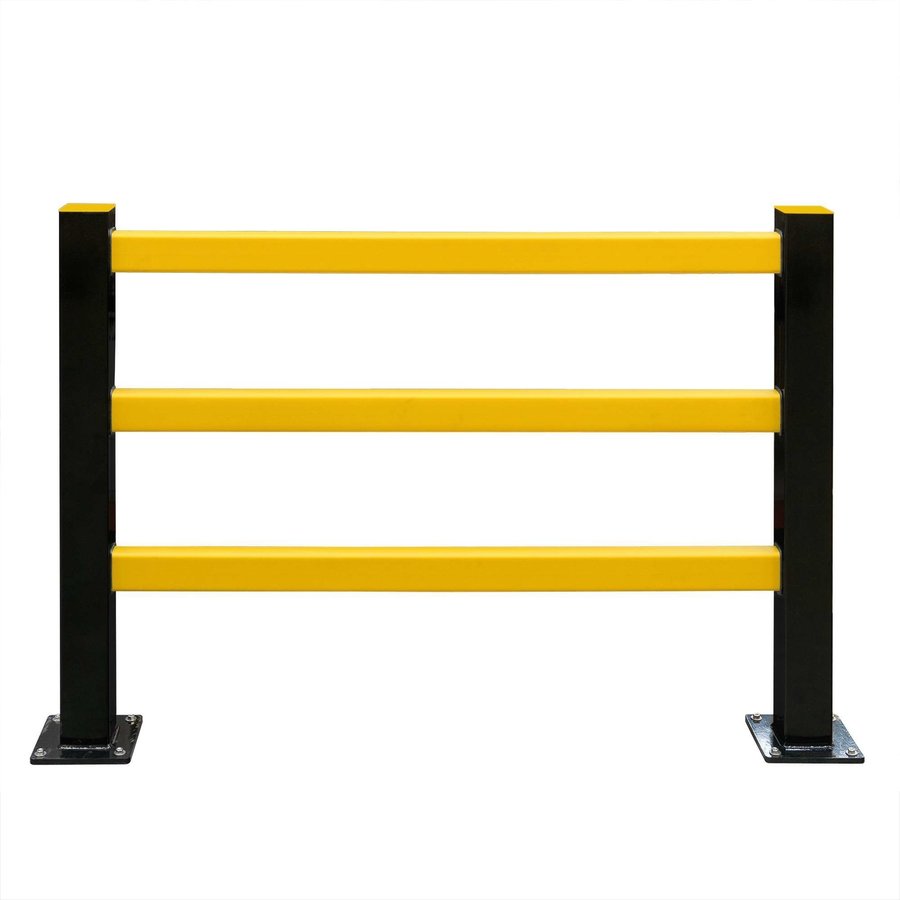 barrière de protection HYBRID - fixe - 1000 x 1100 mm - noir/jaune-1