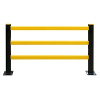 thumb-barrière de protection HYBRID - fixe - 1000 x 1600 mm - noir/jaune-1