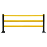 thumb-barrière de protection HYBRID - fixe - 1000 x 2100 mm - noir/jaune-1