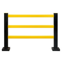 thumb-barrière de protection HYBRID - flexible - 1040 x 1100 mm - noir/jaune-1