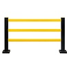 BLACK BULL barrière de protection HYBRID - flexible - 1040 x 1600 mm - noir/jaune