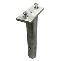 Contre-plaque à bétonner pour protecteur de pilier - 160 x 70 x 10 mm - galvanisé à chaud