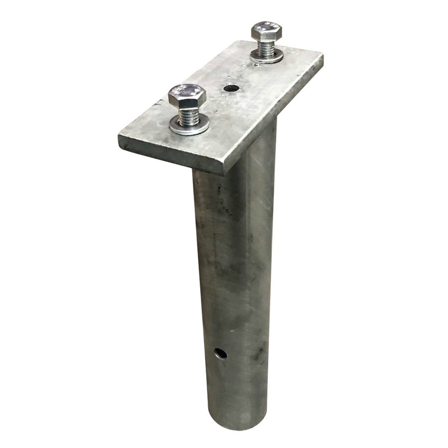 Contre-plaque à bétonner pour protecteur de pilier - 160 x 70 x 10 mm - galvanisé à chaud-1