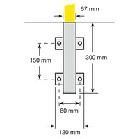 thumb-Insteekhuls voor wandmontage van beschermbeugels Ø 48 mm - thermisch verzinkt-3