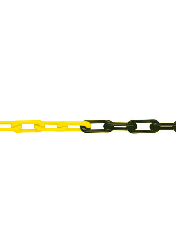 MNK nylon kwaliteitsketting - Ø 6 mm - 50 m - geel/zwart 