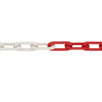 thumb-MNK chaîne de qualité en nylon - Ø 8 mm - 25 m - rouge/blanc-1
