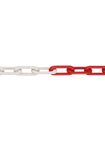 MNK chaîne de qualité en nylon - Ø 8 mm - 25 m - rouge/blanc 