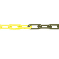 MNK nylon kwaliteitsketting - Ø 8 mm - 25 m - geel/zwart