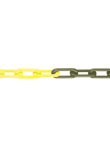 MNK nylon kwaliteitsketting - Ø 8 mm - 25 m - geel/zwart 
