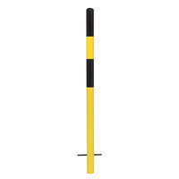 thumb-MORION vaste afzetpaal Ø 60 mm om in te betonneren - geen kettingogen - thermisch verzinkt en geel/zwart gepoedercoat-1