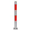 MORION MORION vaste afzetpaal Ø 76 mm - op voetplaat - geen kettingogen - thermisch verzinkt met rode reflecterende banden