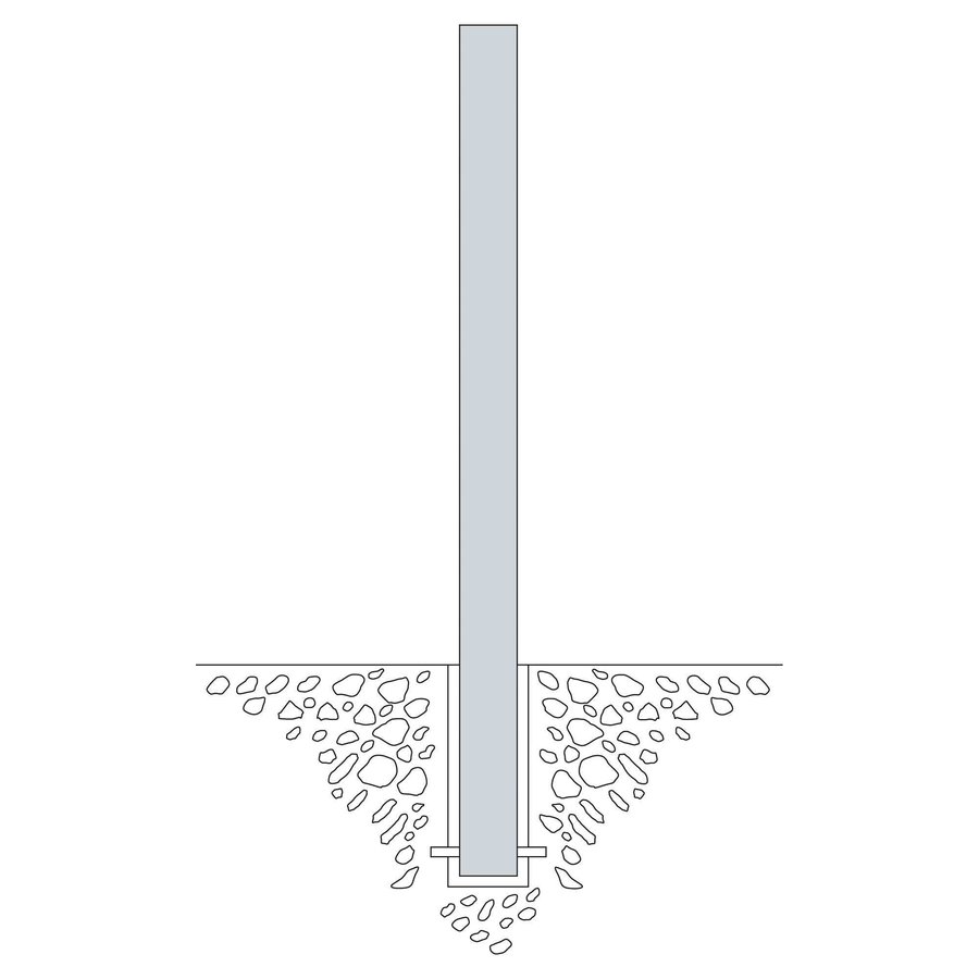 MORION vaste afzetpaal Ø 76 mm om in te betonneren - geen kettingogen - thermisch verzinkt-2