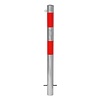 MORION MORION vaste afzetpaal Ø 76 mm om in te betonneren - één kettingoog - thermisch verzinkt - rood reflecterende signalisatie banden