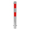 MORION MORION vaste afzetpaal Ø 90 mm om in te betonneren - één kettingoog - thermisch verzinkt - rood reflecterende signalisatie banden