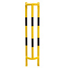 MORION protection de tuyaux 180° - 1500 x 350 x 300 mm - montage au sol - galvanisé à chaud et thermolaqué - jaune/noir