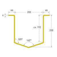 thumb-buisbeschermer 180° - 300 x 292 x 230 mm - thermisch verzinkt en gepoedercoat - geel/zwart-3