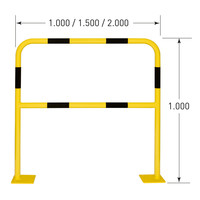 thumb-arceau de protection SMALL - 1000  x 1000 x 40 mm - 1.5 mm - noir/jaune-3