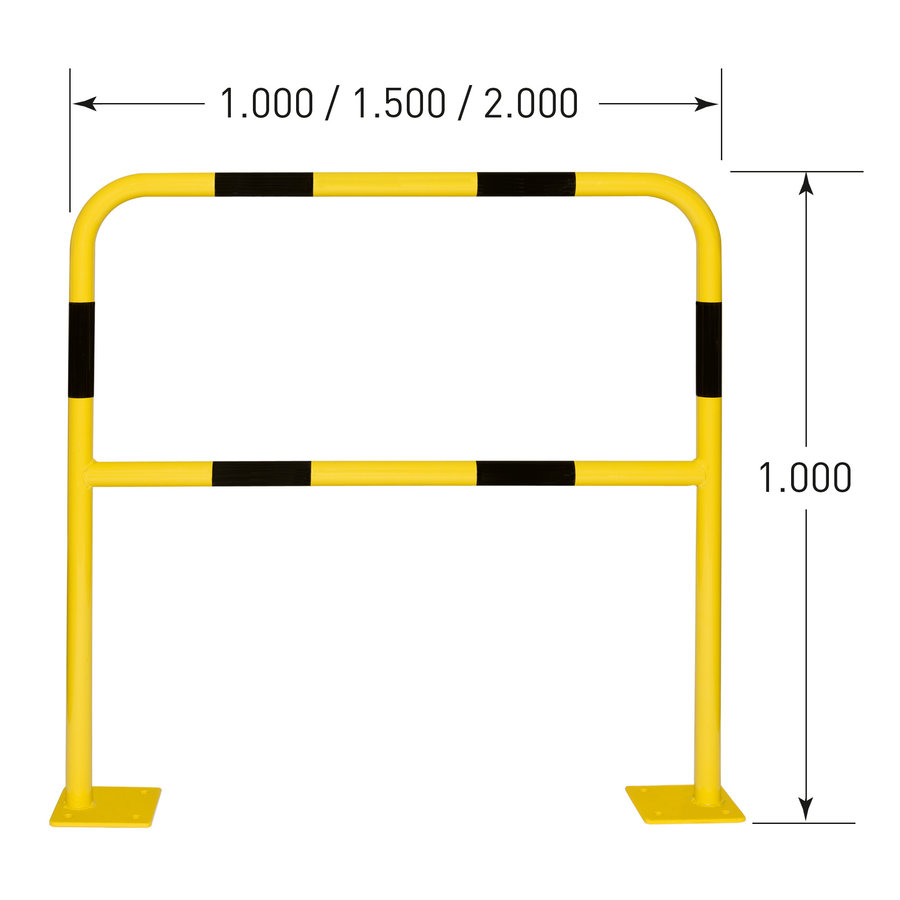 arceau de protection SMALL - 1000  x 1000 x 40 mm - 1.5 mm - noir/jaune-3