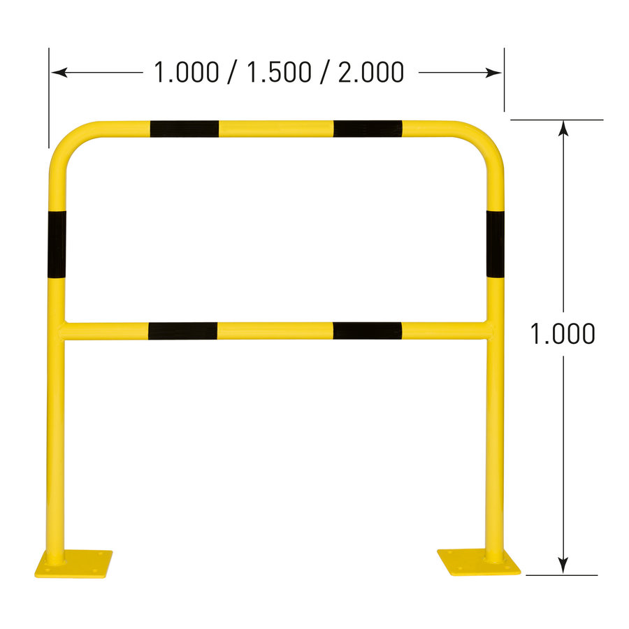 beschermbeugel SMALL - 1000  x 1000 x 40 mm - 1.5 mm - geel/zwart-3