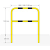 MORION beschermbeugel Ø48 mm - 1300x1000 mm - betonneren/uitneembaar -  gepoedercoat - geel/zwart